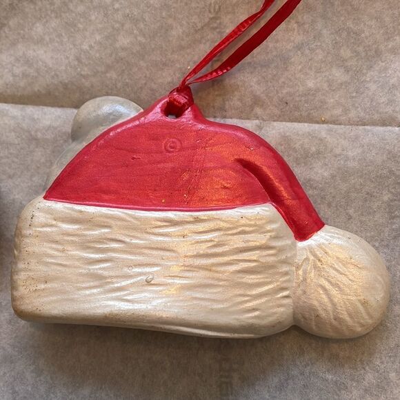 3 ceramic handcrafted hand painted Christmas tree ornaments - Picture 7 of 8